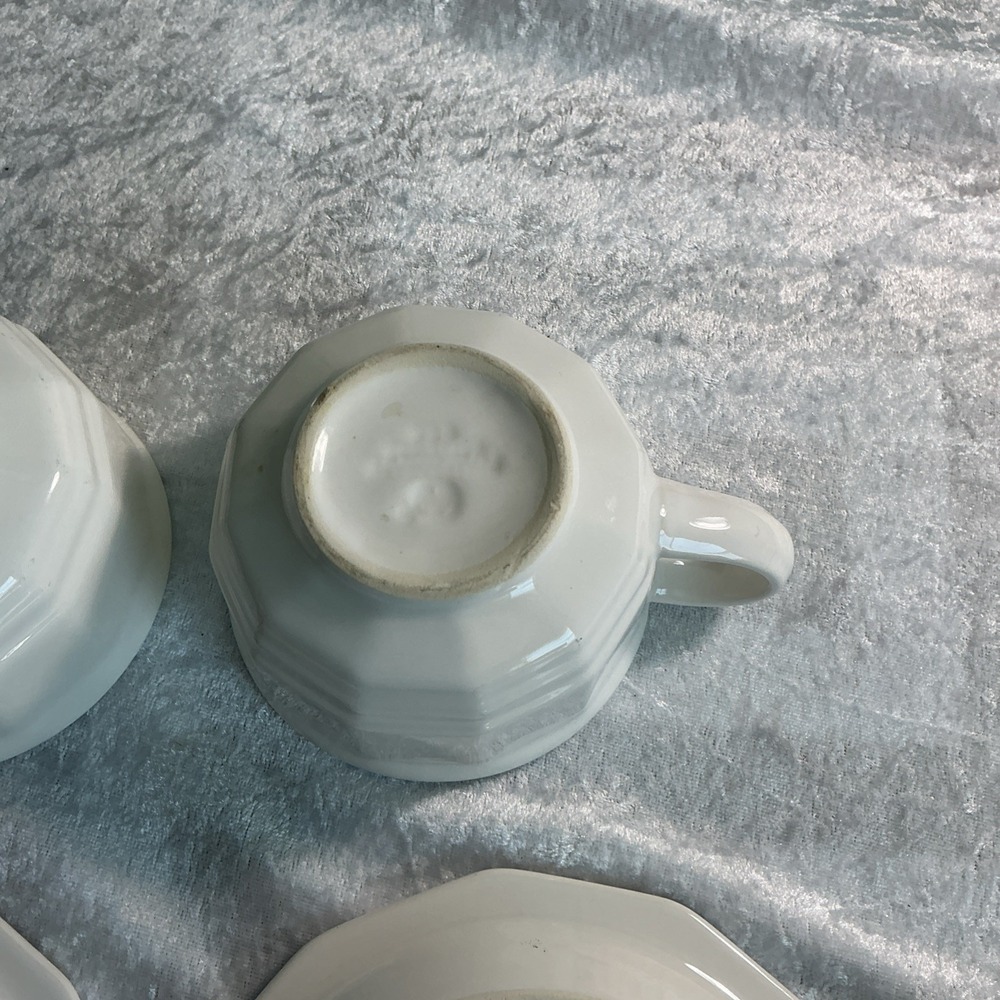 VTG  Set Of 2 Cups & Saucers Pfaltzgraff HERITAGE WHITE Colonial Country Style - Picture 9 of 11